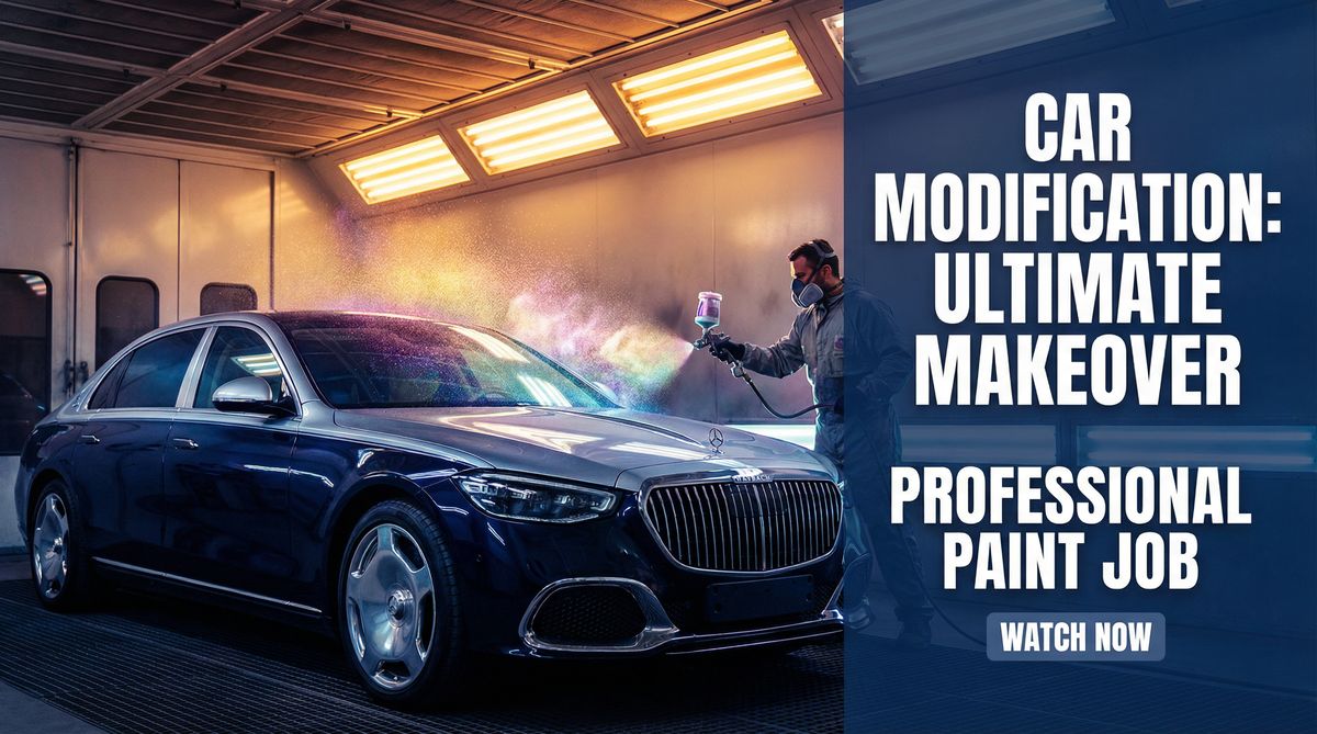 黄色仓库迈巴赫宽体改装视频教程